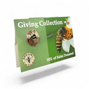 Far Fetched Save the Bees Tie Tack Lapel Pin Artisan Fair Trade NEW